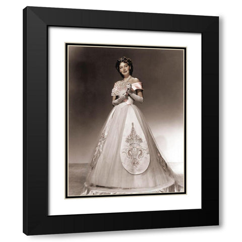 Ave Gardner Black Modern Wood Framed Art Print with Double Matting by Hollywood Photo Archive