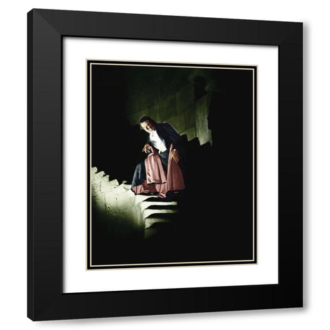 Bela Lugosi - Dracula Black Modern Wood Framed Art Print with Double Matting by Hollywood Photo Archive
