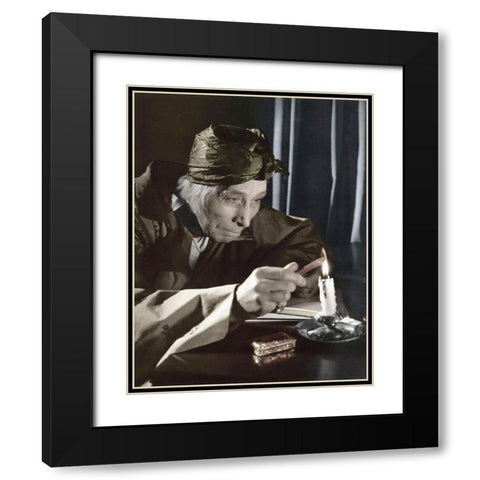 George Arliss - Voltaire Black Modern Wood Framed Art Print with Double Matting by Hollywood Photo Archive