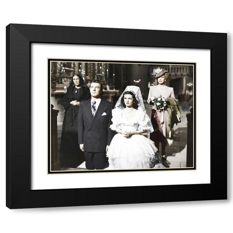 Joan Bennett - Secret Beyond the Door Black Modern Wood Framed Art Print with Double Matting by Hollywood Photo Archive