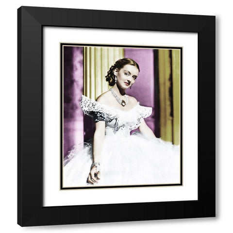 Bette Davis Black Modern Wood Framed Art Print with Double Matting by Hollywood Photo Archive