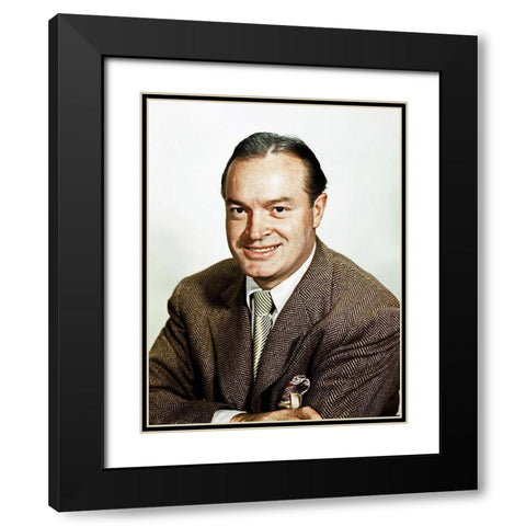 Bob Hope Black Modern Wood Framed Art Print with Double Matting by Hollywood Photo Archive