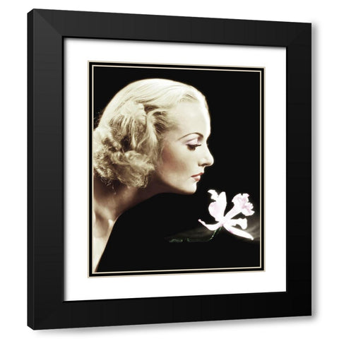 Carole Lombard Black Modern Wood Framed Art Print with Double Matting by Hollywood Photo Archive