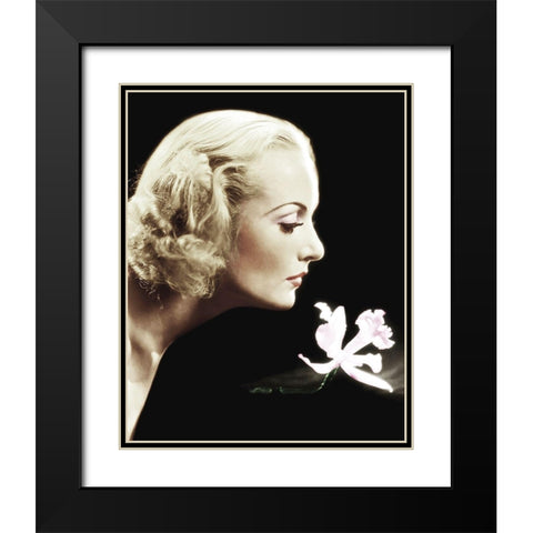 Carole Lombard Black Modern Wood Framed Art Print with Double Matting by Hollywood Photo Archive