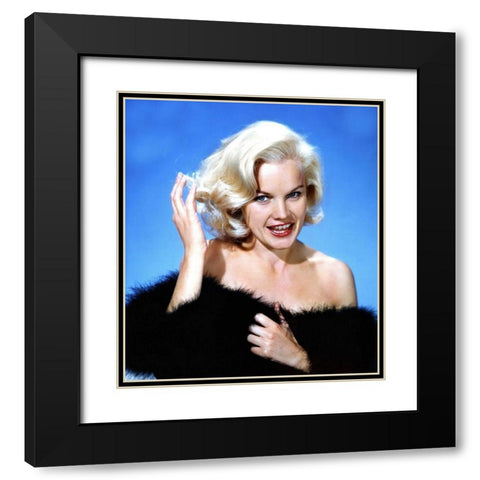 Carroll Baker Black Modern Wood Framed Art Print with Double Matting by Hollywood Photo Archive