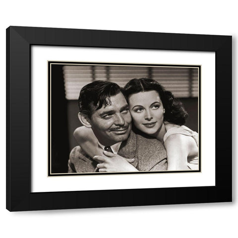 Clark Gable Black Modern Wood Framed Art Print with Double Matting by Hollywood Photo Archive