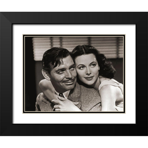 Clark Gable Black Modern Wood Framed Art Print with Double Matting by Hollywood Photo Archive