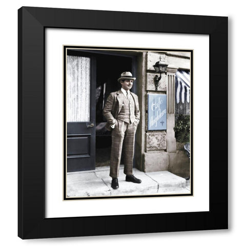 Clark Gable Black Modern Wood Framed Art Print with Double Matting by Hollywood Photo Archive