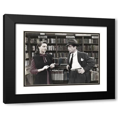 Humphrey Bogart - The Big Sleep Black Modern Wood Framed Art Print with Double Matting by Hollywood Photo Archive