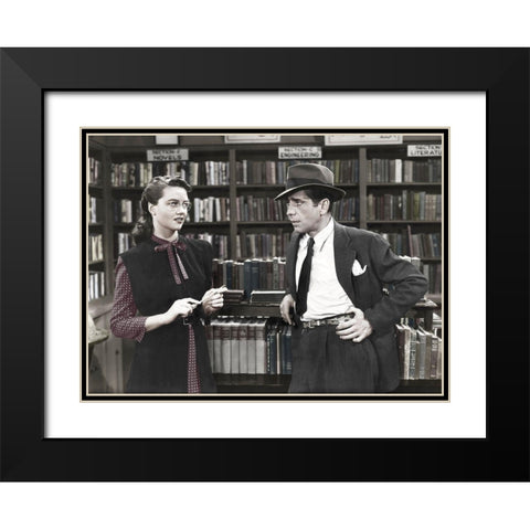 Humphrey Bogart - The Big Sleep Black Modern Wood Framed Art Print with Double Matting by Hollywood Photo Archive