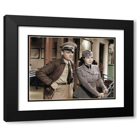 James Cagney - Ceiling Zero Black Modern Wood Framed Art Print with Double Matting by Hollywood Photo Archive