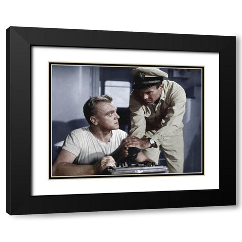 James Cagney - Mister Roberts Black Modern Wood Framed Art Print with Double Matting by Hollywood Photo Archive