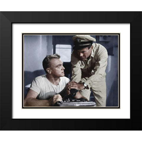 James Cagney - Mister Roberts Black Modern Wood Framed Art Print with Double Matting by Hollywood Photo Archive