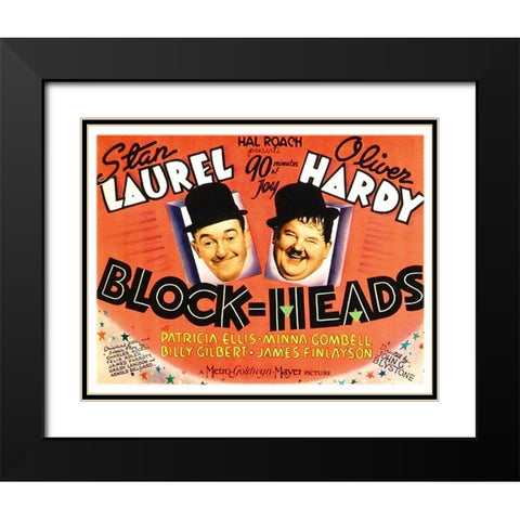 Laurel and Hardy - Block-Heads, 1938 Black Modern Wood Framed Art Print with Double Matting by Hollywood Photo Archive