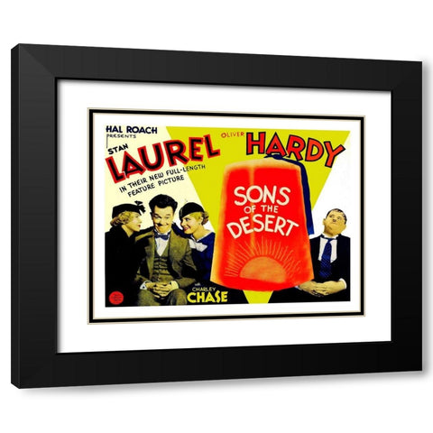 Laurel and Hardy - Sons of the Desert Black Modern Wood Framed Art Print with Double Matting by Hollywood Photo Archive