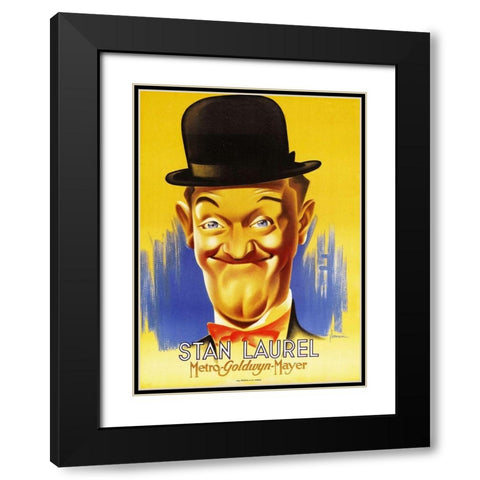 Laurel and Hardy - Stan Laurel, 1933 Black Modern Wood Framed Art Print with Double Matting by Hollywood Photo Archive
