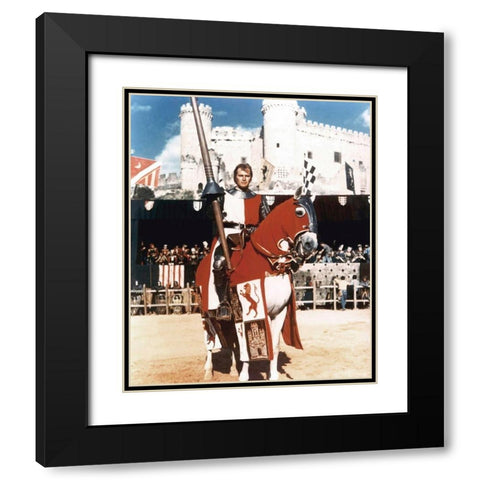 Charlton Heston - El Cid Black Modern Wood Framed Art Print with Double Matting by Hollywood Photo Archive