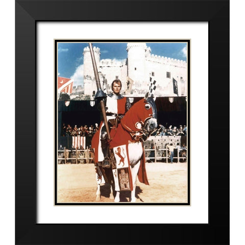 Charlton Heston - El Cid Black Modern Wood Framed Art Print with Double Matting by Hollywood Photo Archive