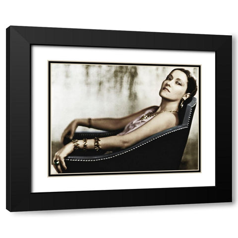 Gloria Swanson Black Modern Wood Framed Art Print with Double Matting by Hollywood Photo Archive