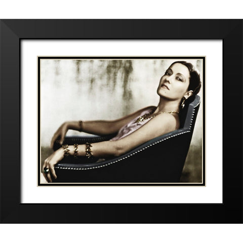 Gloria Swanson Black Modern Wood Framed Art Print with Double Matting by Hollywood Photo Archive