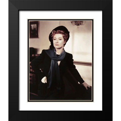Greer Garson - Blossoms in the Dust Black Modern Wood Framed Art Print with Double Matting by Hollywood Photo Archive
