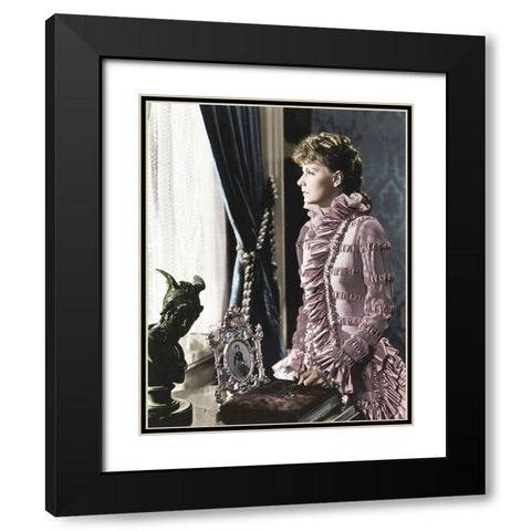 Greta Garbo Black Modern Wood Framed Art Print with Double Matting by Hollywood Photo Archive