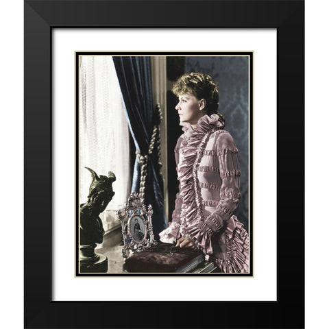 Greta Garbo Black Modern Wood Framed Art Print with Double Matting by Hollywood Photo Archive