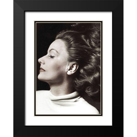 Greta Garbo Black Modern Wood Framed Art Print with Double Matting by Hollywood Photo Archive