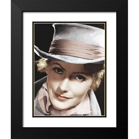 Greta Garbo Black Modern Wood Framed Art Print with Double Matting by Hollywood Photo Archive