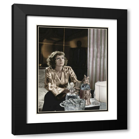 Greta Garbo Black Modern Wood Framed Art Print with Double Matting by Hollywood Photo Archive