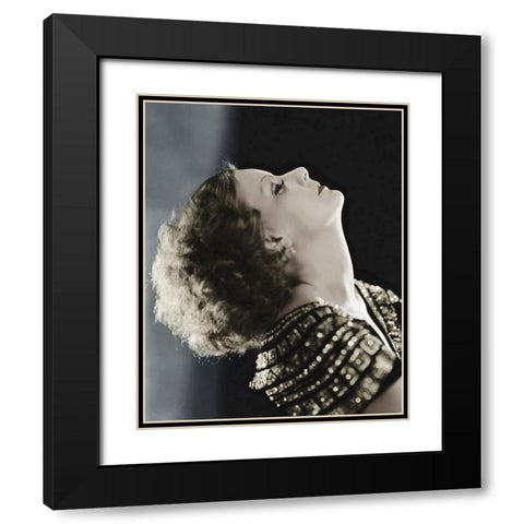 Greta Garbo Black Modern Wood Framed Art Print with Double Matting by Hollywood Photo Archive
