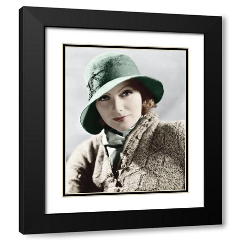 Greta Garbo Black Modern Wood Framed Art Print with Double Matting by Hollywood Photo Archive