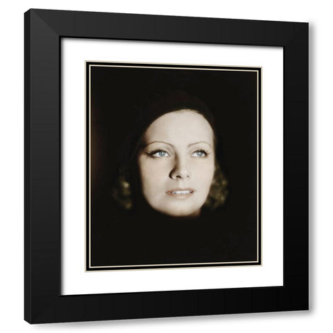 Greta Garbo Black Modern Wood Framed Art Print with Double Matting by Hollywood Photo Archive