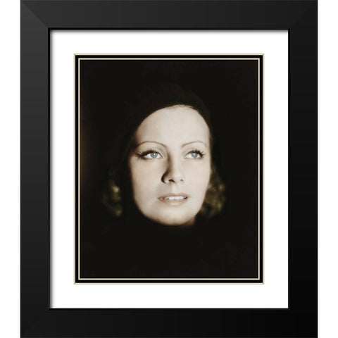 Greta Garbo Black Modern Wood Framed Art Print with Double Matting by Hollywood Photo Archive