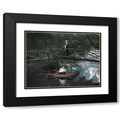 Harold Lloyd Black Modern Wood Framed Art Print with Double Matting by Hollywood Photo Archive