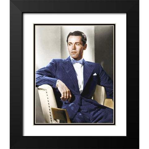 Henry Fonda Black Modern Wood Framed Art Print with Double Matting by Hollywood Photo Archive