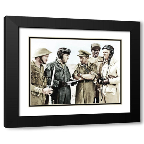 Humphrey Bogart Black Modern Wood Framed Art Print with Double Matting by Hollywood Photo Archive