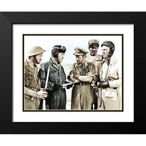 Humphrey Bogart Black Modern Wood Framed Art Print with Double Matting by Hollywood Photo Archive