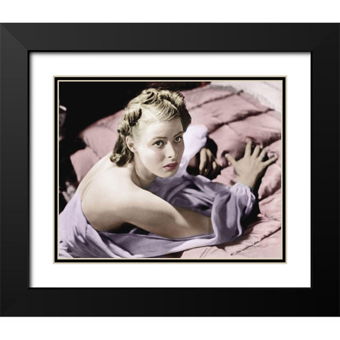 Ingrid Bergman Black Modern Wood Framed Art Print with Double Matting by Hollywood Photo Archive