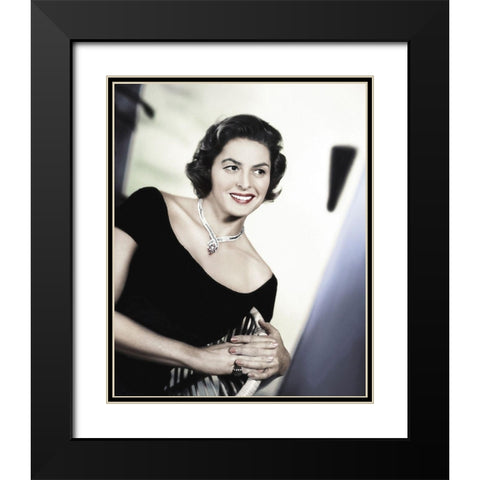 Ingrid Bergman - Indiscreet Black Modern Wood Framed Art Print with Double Matting by Hollywood Photo Archive