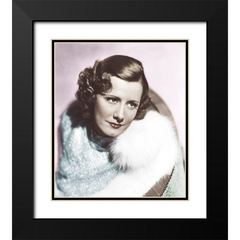 Irene Dunne Black Modern Wood Framed Art Print with Double Matting by Hollywood Photo Archive