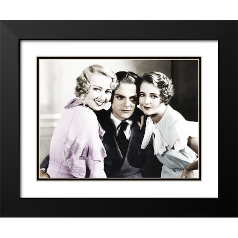 James Cagney Black Modern Wood Framed Art Print with Double Matting by Hollywood Photo Archive