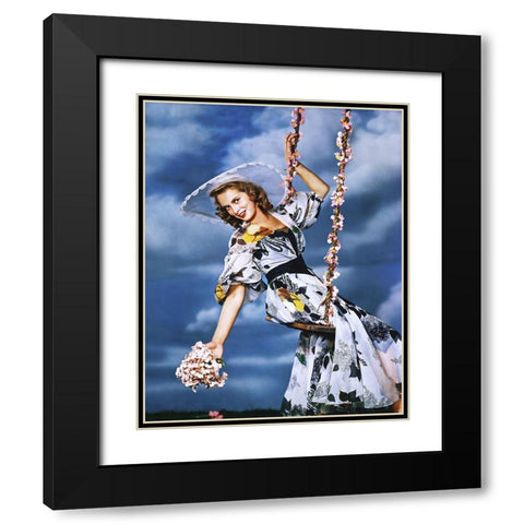 Janet Leigh Black Modern Wood Framed Art Print with Double Matting by Hollywood Photo Archive