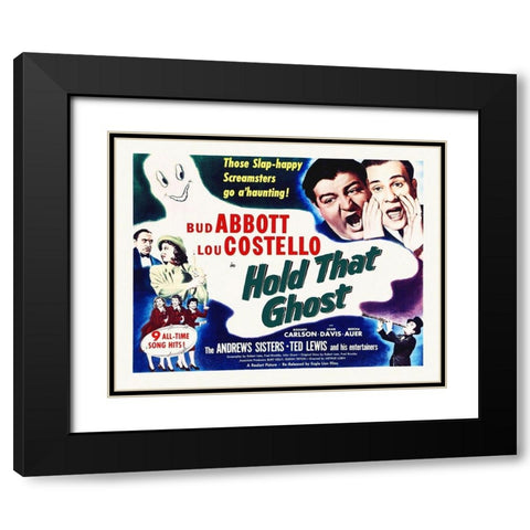 Abbott and Costello - Hold That Ghost Black Modern Wood Framed Art Print with Double Matting by Hollywood Photo Archive