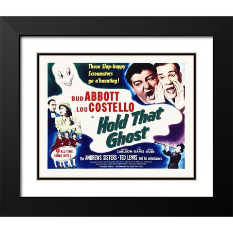 Abbott and Costello - Hold That Ghost Black Modern Wood Framed Art Print with Double Matting by Hollywood Photo Archive