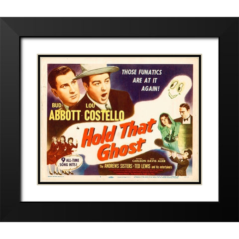 Abbott and Costello - Hold That Ghost Black Modern Wood Framed Art Print with Double Matting by Hollywood Photo Archive