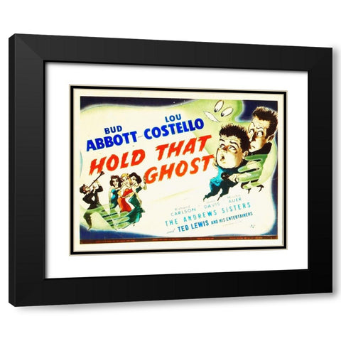 Abbott and Costello - Hold That Ghost Black Modern Wood Framed Art Print with Double Matting by Hollywood Photo Archive