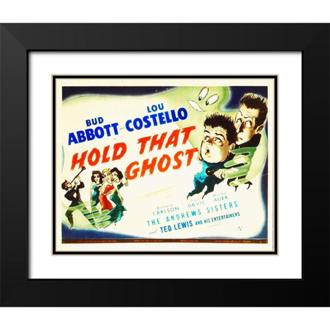 Abbott and Costello - Hold That Ghost Black Modern Wood Framed Art Print with Double Matting by Hollywood Photo Archive