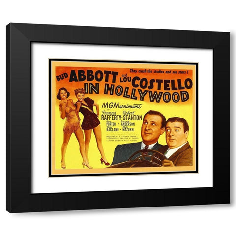 Abbott and Costello - In Hollywood Black Modern Wood Framed Art Print with Double Matting by Hollywood Photo Archive