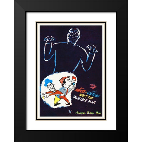 Abbott and Costello - Invisible Man Black Modern Wood Framed Art Print with Double Matting by Hollywood Photo Archive